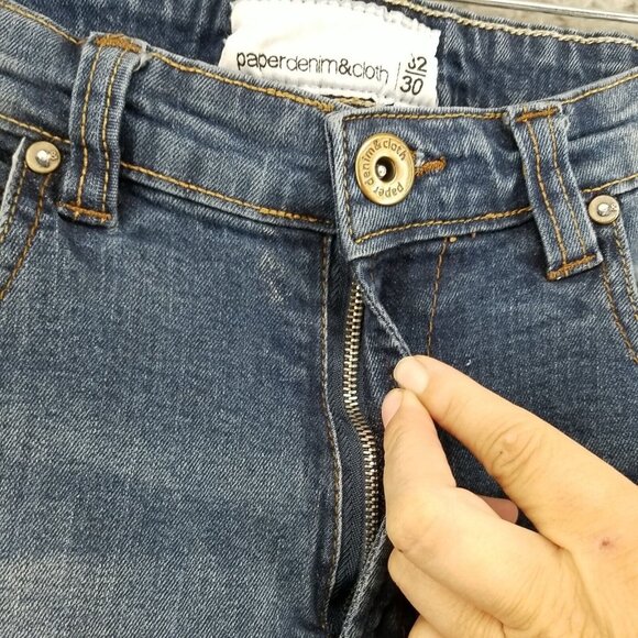 Paper Denim & Cloth Jeans Mens 32x30 Blue Skinny Stretch Denim - Picture 2 of 6